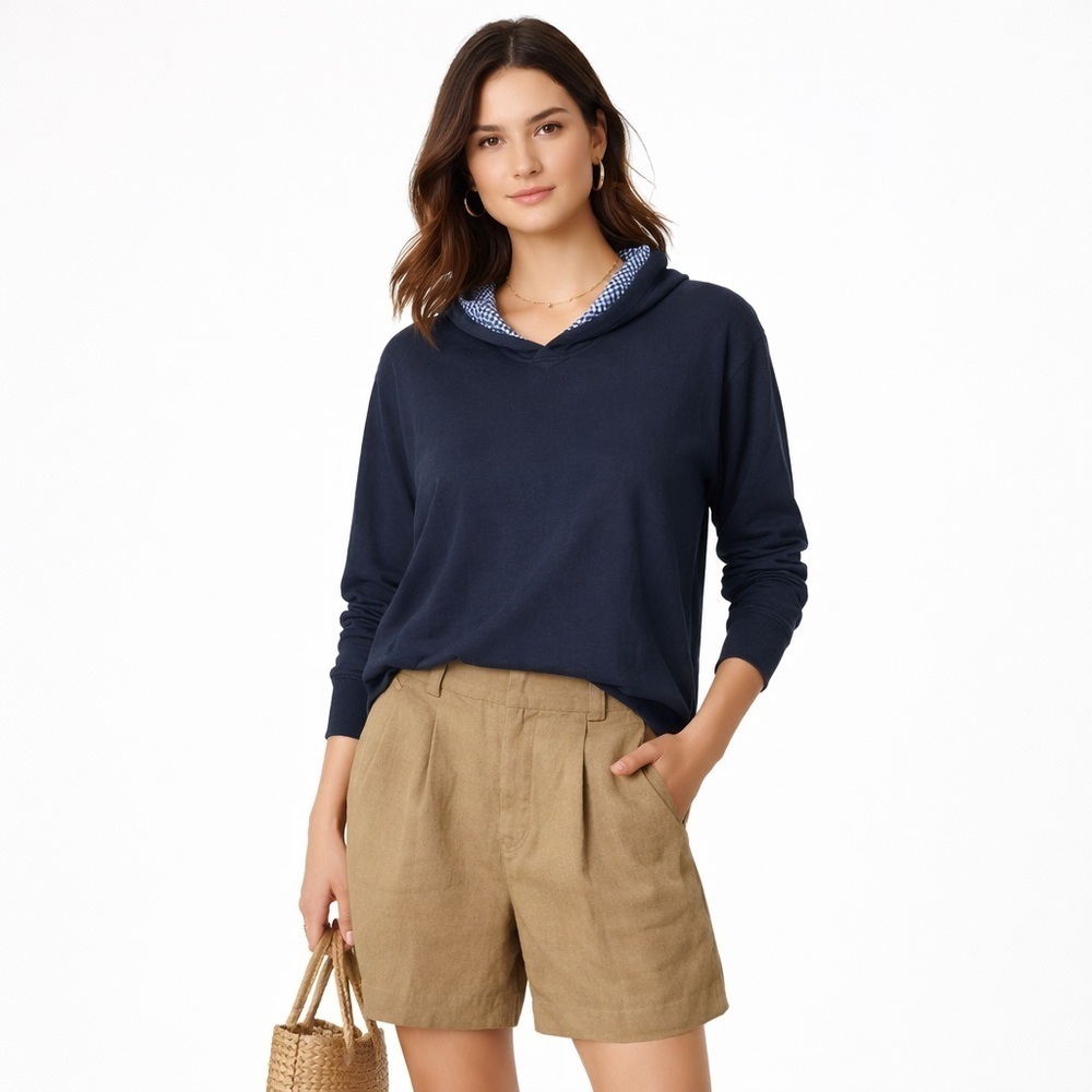 Ellen Tracy 100% Linen Shorts Size 12P